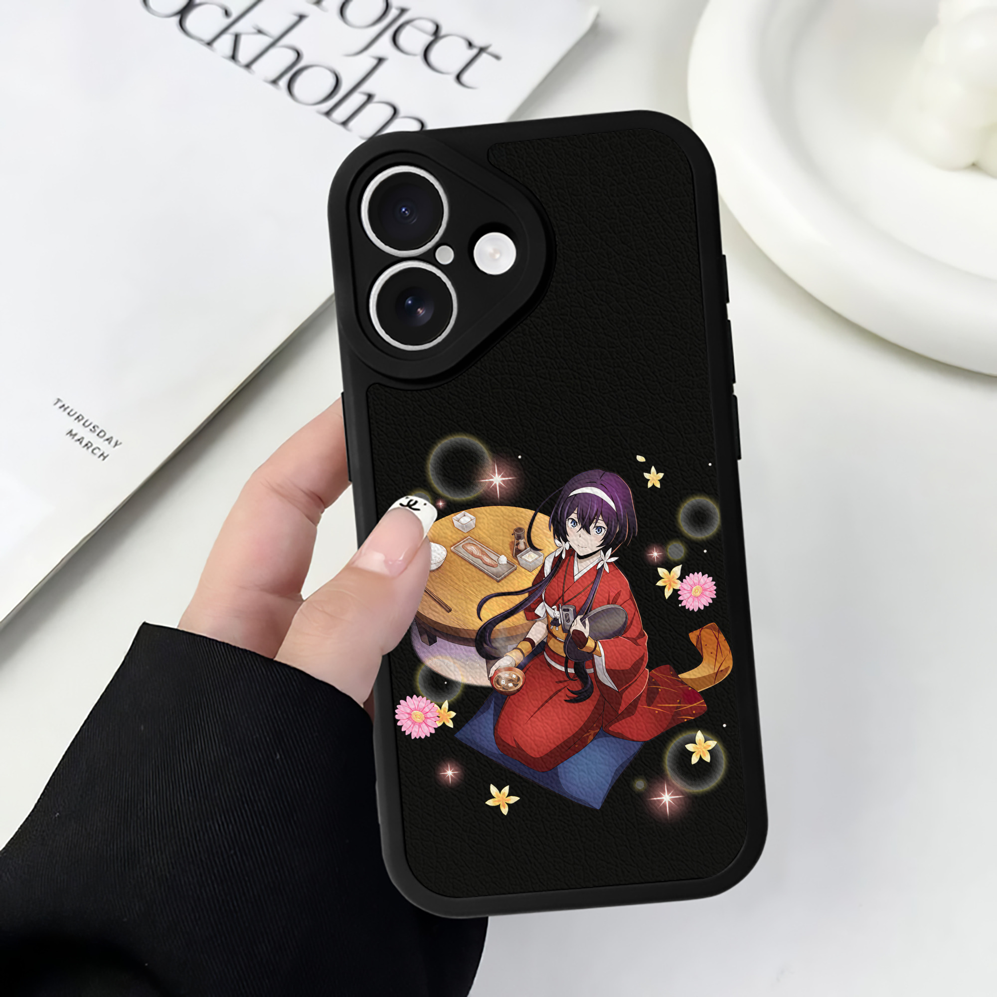 （画像用） 文豪ストレイドッグス Bungo Stray Dogs 【iPhone 16シリーズ対応】シリコンスマホケース（レザー調） 材質：シリコン